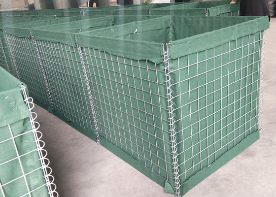 300g Green Geotextile Lined Hesco Defensive Barrier 4.0mm Wire Mesh