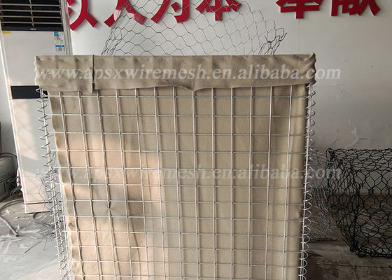 Hot Dipped Galvanized Welded Box Defensive Barrier For Flood Prevention