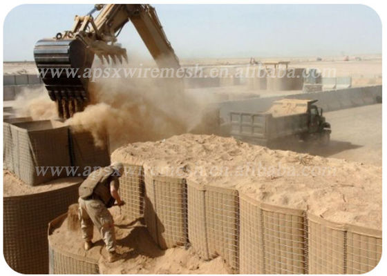 Welded Mesh Gabion 3&quot; X 3&quot; Sand Soil Military Hesco Barriers Galvanized Steel
