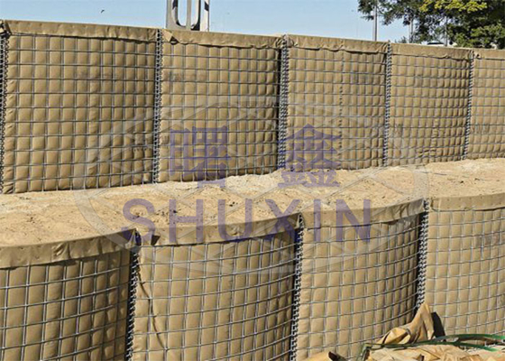 Deep Welding Galvanized Hesco Bastion Barrier Mil5 Perimeter Security Wall Shooting Range