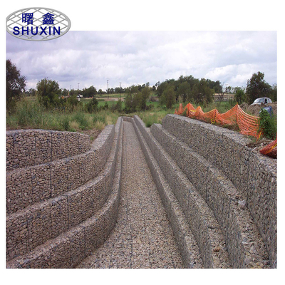 Heavy Duty 10x12cm Pvc Coated Gabion Baskets Hexagonal Wire Mesh For Retaining