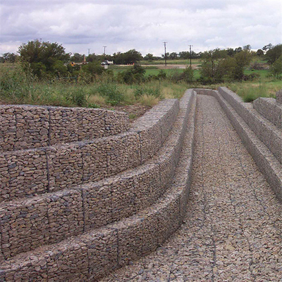 2*1*1m Woven Gabion Baskets Sea Defence Hexagonal Fence For Rock Retaining Walls