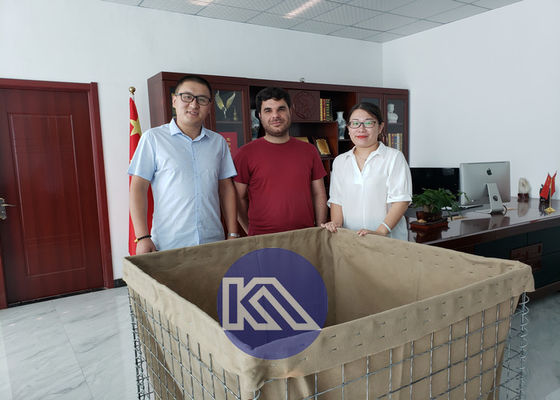 Anti-Corrosion Heavy Duty Galvanized Gabion Hesco Barrier Defensive Barriers for Emergency Retaining Wall