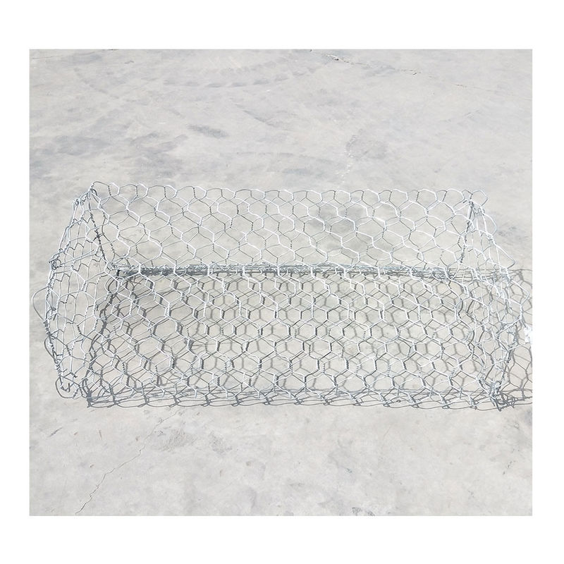 Gabion Stone Cage For Erosion Control Twisted Hexagonal Woven Wire Mesh