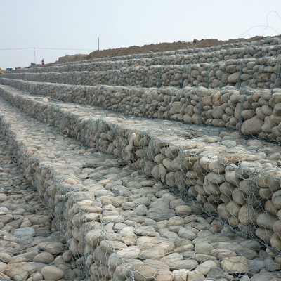 2.7mm Woven Gabion Baskets Heavy Galvanized Hexagonal Retaining Wall Design