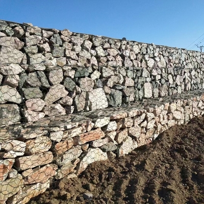 Under Sea Water Using Twisted Wire Gabion Baskets Pvc Coated 2x1x1 M