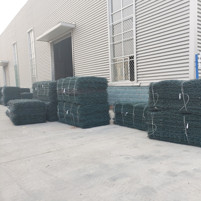 2*1*1m Hexagonal Woven Pvc Coated Gabion Box Mattress For River Bank