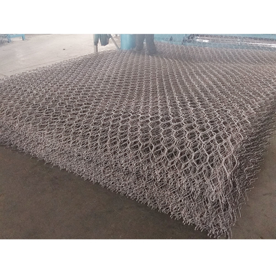 Double Twisted Rustproof 2.7mm Gabion Wire Baskets Seawall Protection