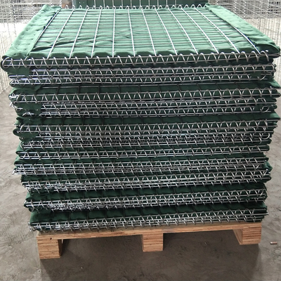 Heavy Galvanized Wire Hesco Military Green Sand Wall Defence Barriers 5.0mm