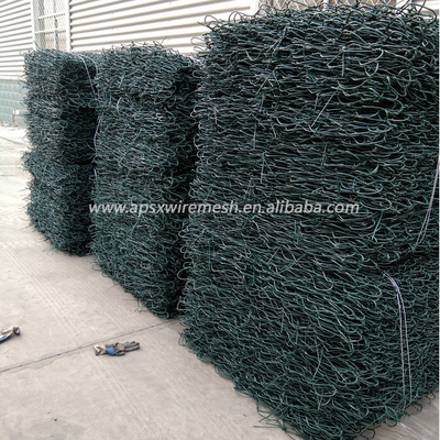 Hot Galvanized 8*10 Twisted Wire Gabion Baskets Low Iron Wire Mesh 2x1x1 Hexagonal Stone