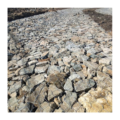 6x2x0.5m 8x10cm Galvanized Gabion Basket 2.7mm