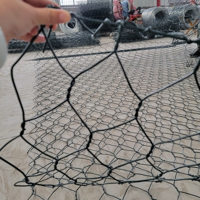 2 X 1 X 1m Hexagonal Gabion Basket Iron Wire Mesh For Cages