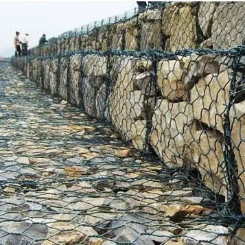 Marine Seawall Protection 2x1x1m Galvanized Gabion Basket  High Durability