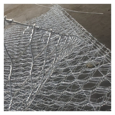 Galvanized Wire Zinc Coated Gabion Militaire Anti Rust With Gabion Clips