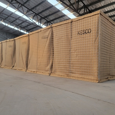 Sand Filled Gabion Hesco Blast Wall Containment Military Barrier Blast Wall