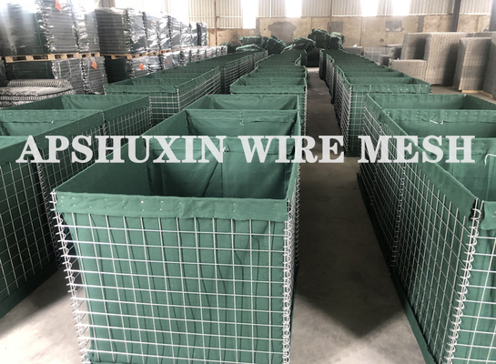 High Strength Green Geotextile Hesco Barrier Wall hesco fence Easy To Transport