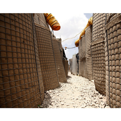 300gsm Geotextile Defensive Barrier Military Sand Wall Long Duration