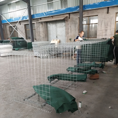 7.62*7.62cm Wire Mesh Military Hesco Barriers For Observation Point