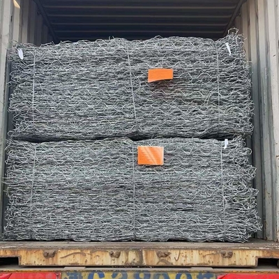 80*100mm Zinc Coated Gabion Box Wire Retaining Wall Cages For River Protection