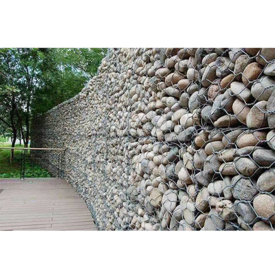 Low Carbon Iron Steel Wire Customizable Metal Gabion Cages Corrosion Resistance