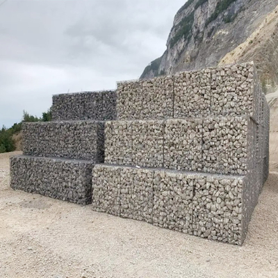 60*80mm Gabion Baskets Galvanized Zinc Coated Hexagonal Gabion Wire Mesh