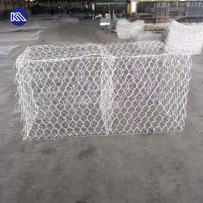 60*80mm Gabion Baskets Galvanized Zinc Coated Hexagonal Gabion Wire Mesh