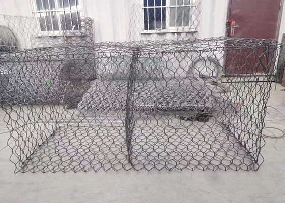 80x100mm 3mm wire galvanized hexagonal gabion basket