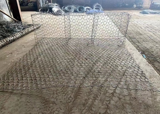 80x100mm 3mm wire galvanized hexagonal gabion basket