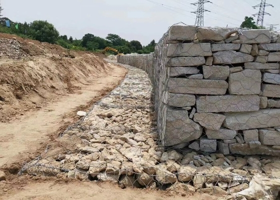 80x100mm 3mm wire galvanized hexagonal gabion basket