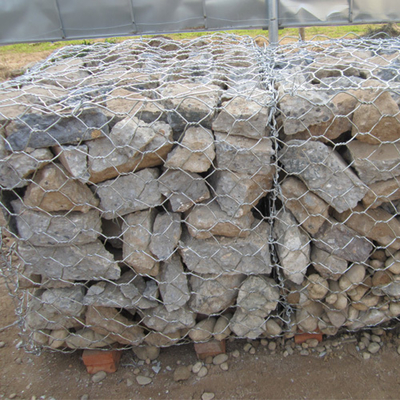 Double Twist Galvanized Gabion Box Hexagonal Gabion Wire Mesh Corrosion Protection