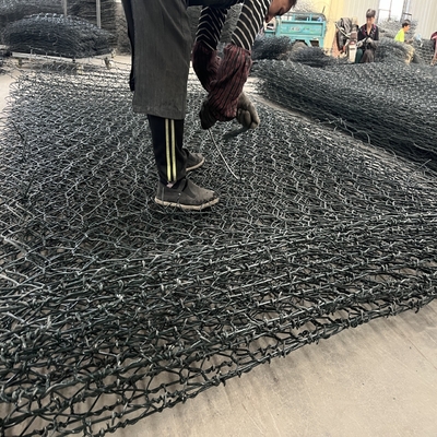 River Flood Control Low Carbon Steel Wire Galvanized Gabion Basket 2x1x1 M