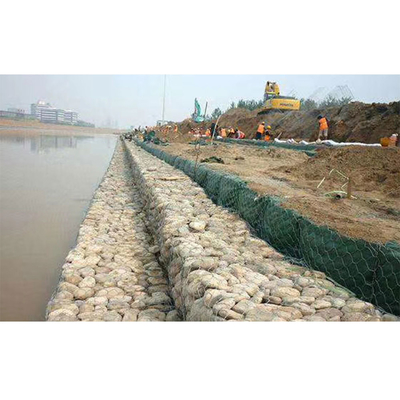 Hexagonal Hole Galvanized Iron Wire Mesh Gabion Box PVC Coated