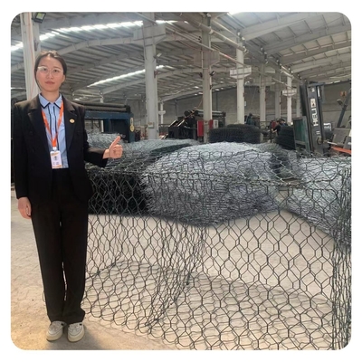 2.7mm Galvanized Wire Gabion Fence Baskets Double Twist