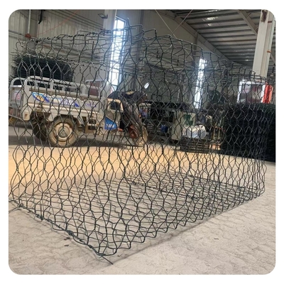 2.7mm Galvanized Wire Gabion Fence Baskets Double Twist