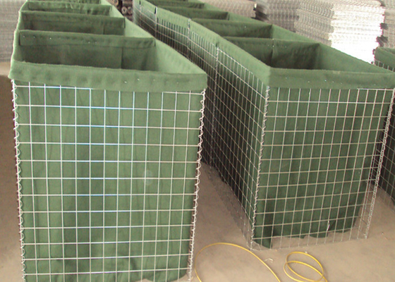 Durable Welded Gabion Defensive Barrier Bastion 75*75mm Hot Dipped Galvanized