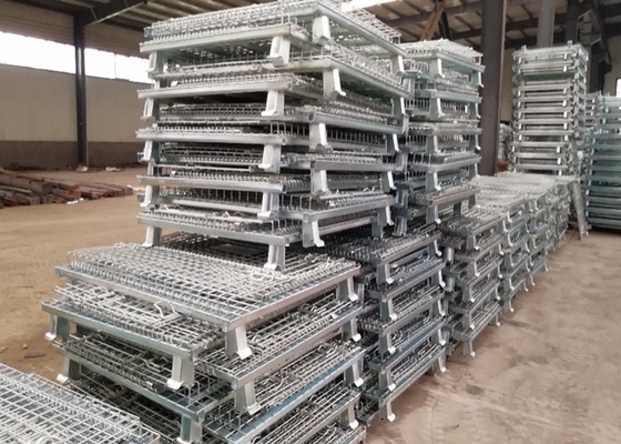 Warehouse Storage 50*50 Wire Mesh Container Hot Dipped Galvanized