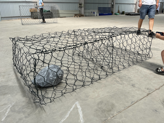 Pvc 6x8cm Galvanized Gabion Boxes 3.2mm Wire Diameter