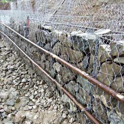 2x1x1m Stone Gabion Baskets 8*10cm Hexagon Hole