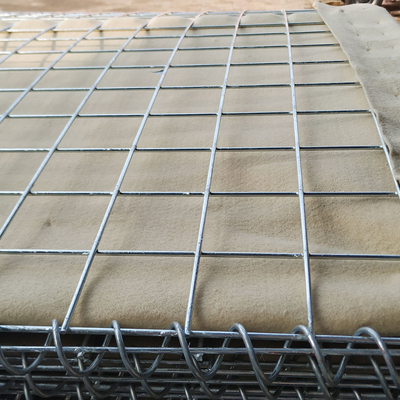 Military 4-6mm Customized Size Galvanized Defensive Barrier Galfan  Geotextile Cloth For Flood Contro