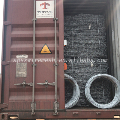 Hexagonal Galvanised Gabion Boxes Cage 3*1*1m For River Protection