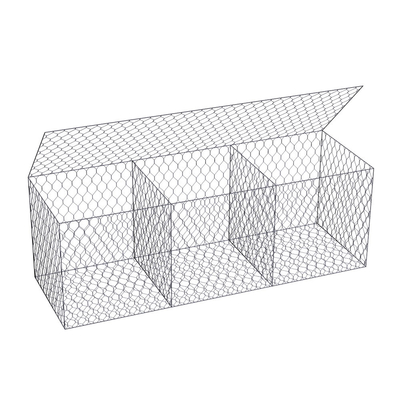 Stone Filling 4*1*1m Pvc Coated Gabion Box Galvanized Woven Mesh