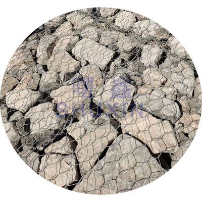 Iron Wire 2.7mm Galvanised Gabion Hole 8*10cm Weave For Stones