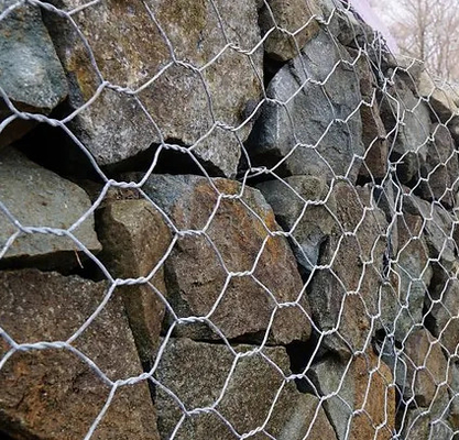 Shuxin Hot Galvanized 60*80mm Hole 2.7mm Wire Mesh Gabion Basket For Flood Control