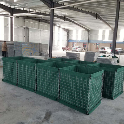 Galvanized Defensive Barrier Galfan Welded Gabion Lined Geotextile Cloth For Flood Control Retaining Wall Fence