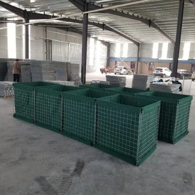 Galvanized Stackable Welded Gabion Box MIL 7 2.21m Hesco Barrier for Miltary Defensive Barrier Flood Protection Wall
