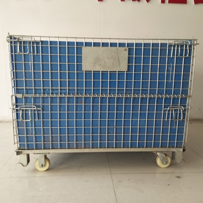 Oem Galvanized Foldable Euro Bottle Wire Container 1200*1000*890 Wire Mesh Container Stackable Storage Cage