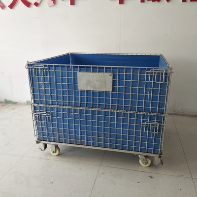 Oem Galvanized Foldable Euro Bottle Wire Container 1200*1000*890 Wire Mesh Container Stackable Storage Cage