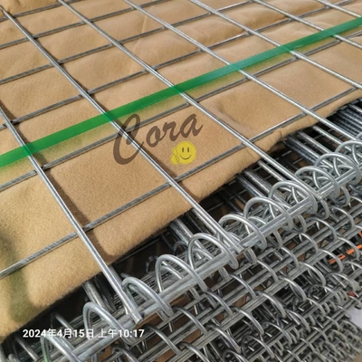 Defence Department Defensive Barrier Hot Dipped Galvanized Welded Gabion Box Mil 10 Retaining Wall