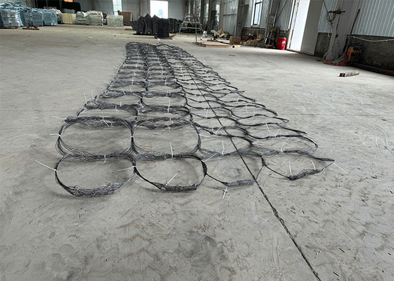 Low Visibility Anti Tank Barrier Steel Wire Fencing For Protection