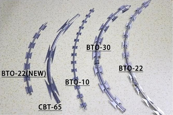 CBT Razor Barbed Wire For Fortification Anti-Rust Razor Blade Barbed Wire Double Strand In Rolls